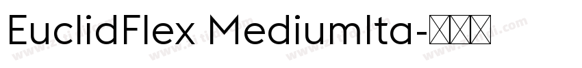 EuclidFlex MediumIta字体转换